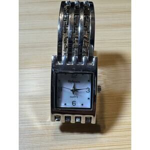 Style & Co Ladies Watch Silver Tone Band Mother of Pearl Dial